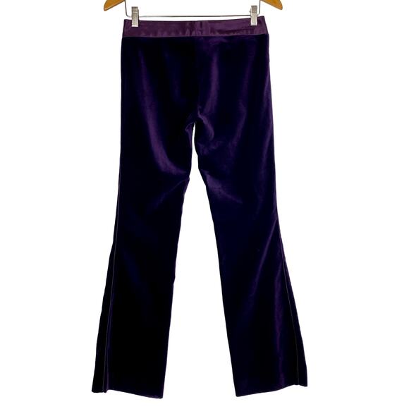 Marciano Guess Purple Velvet Flare Pants SZ 2 Satin Holidays Witchy WhimsiGoth - Picture 5 of 8